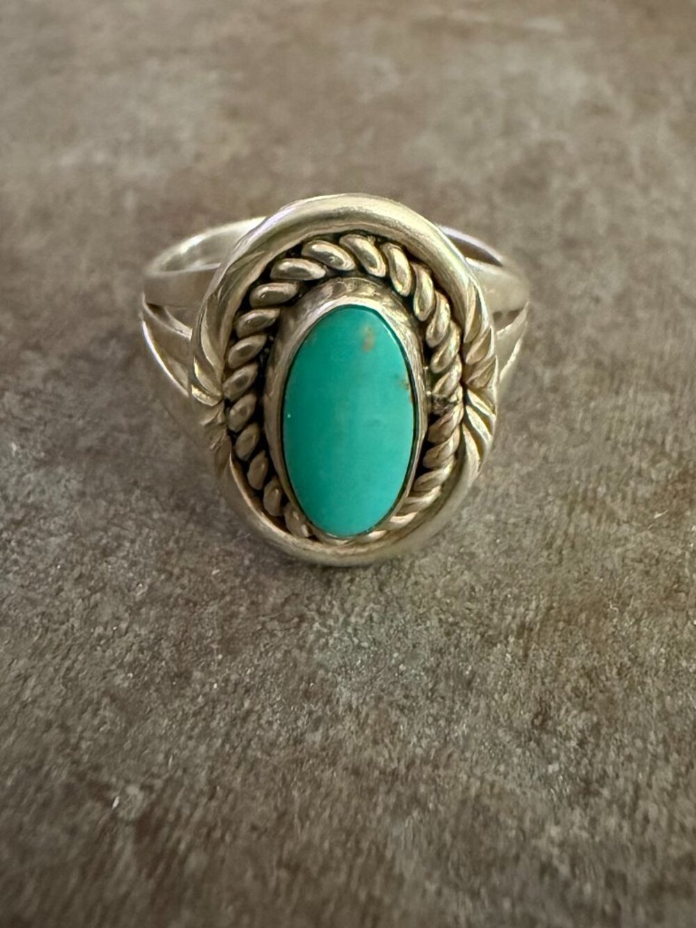 Sterling Silver Turquoise Ring 5 1/2